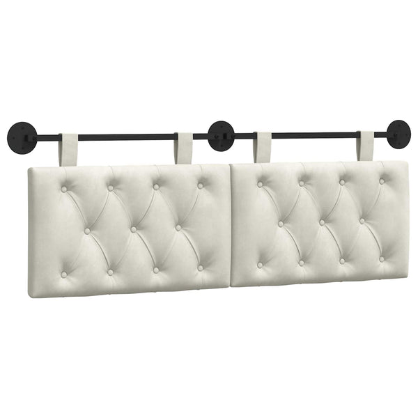 vidaXL Hanging Headboard Cream Velvet