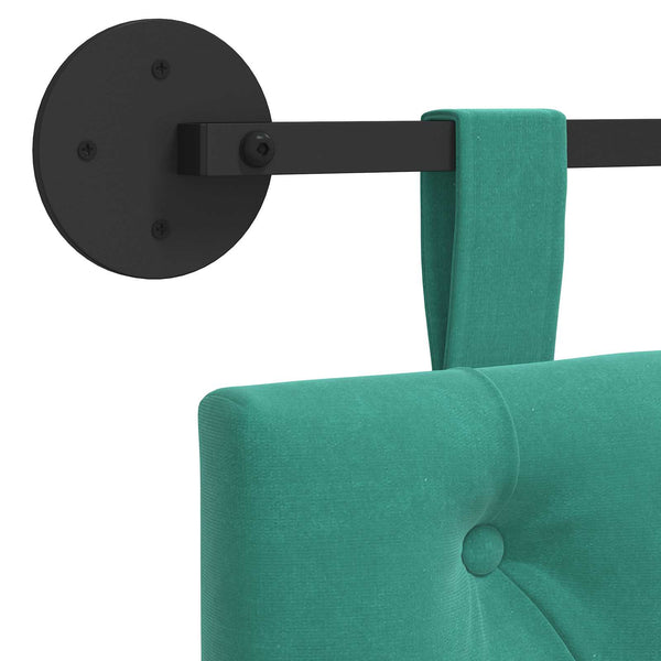 vidaXL Hanging Headboard Turquoise Velvet