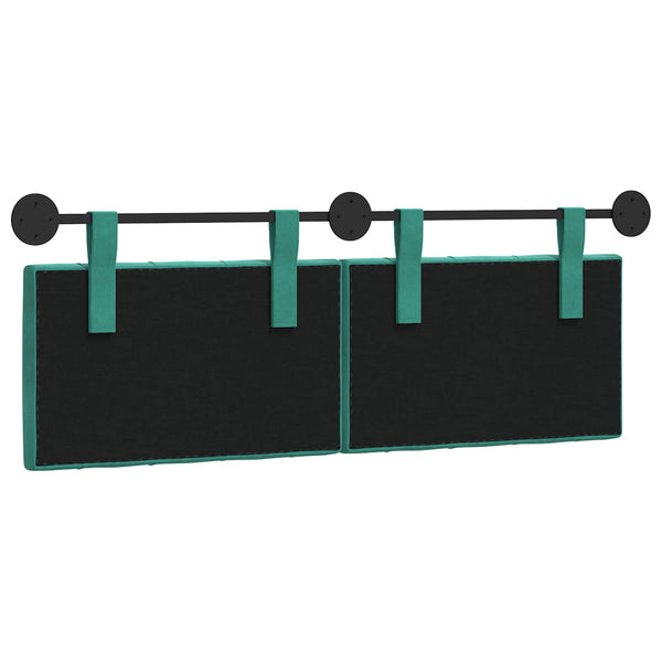 vidaXL Hanging Headboard Turquoise Velvet