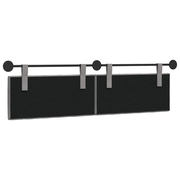 vidaXL Wall-Mounted Headboard Light Grey Velvet