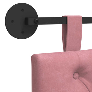 vidaXL Wall-Mounted Headboard Pink Velvet