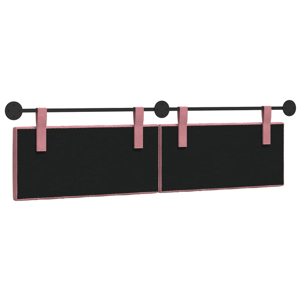 vidaXL Wall-Mounted Headboard Pink Velvet