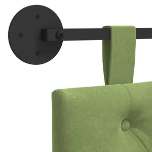 vidaXL Hanging Headboard Light Green Velvet