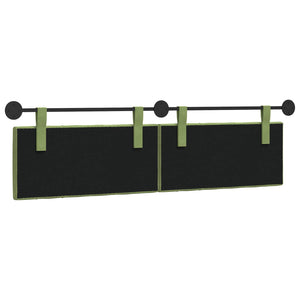 vidaXL Hanging Headboard Light Green Velvet