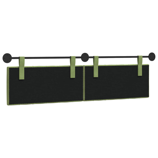 vidaXL Hanging Headboard Light Green Velvet