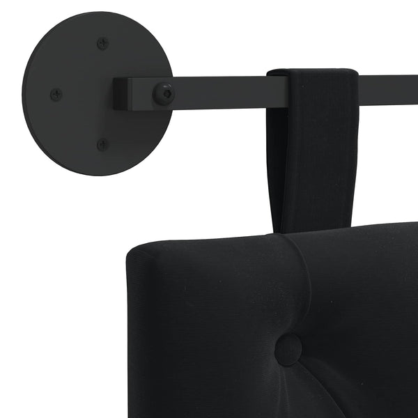 vidaXL Hanging Headboard Black Velvet