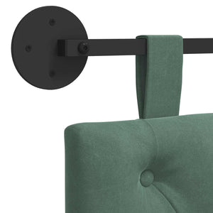vidaXL Hanging Headboard Sea Green Velvet
