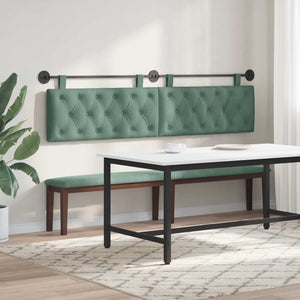 vidaXL Hanging Headboard Sea Green Velvet