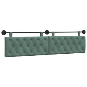 vidaXL Hanging Headboard Sea Green Velvet