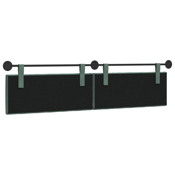 vidaXL Hanging Headboard Sea Green Velvet