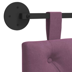 vidaXL Wall-Mounted Headboard Purple Velvet