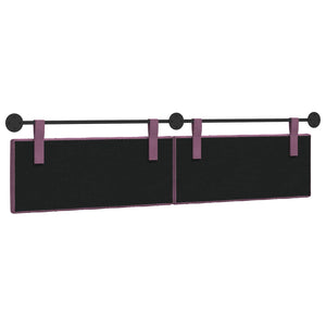 vidaXL Wall-Mounted Headboard Purple Velvet