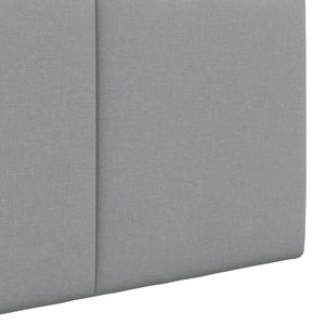 vidaXL Hanging Headboard Light Gray Fabric