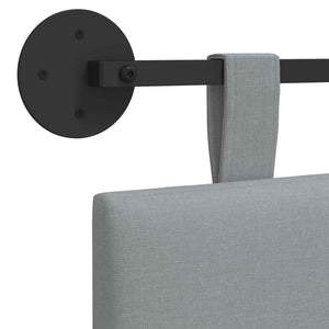 vidaXL Hanging Headboard Light Gray Fabric