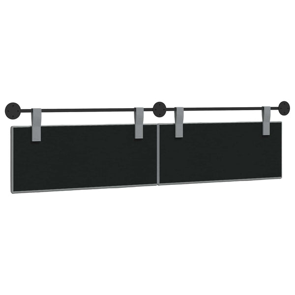 vidaXL Hanging Headboard Light Gray Fabric