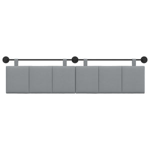 vidaXL Hanging Headboard Light Gray Fabric