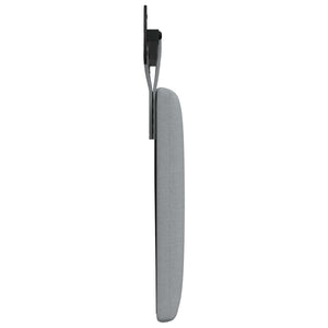 vidaXL Hanging Headboard Light Gray Fabric