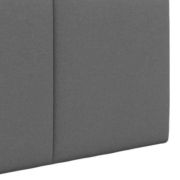 vidaXL Hanging Headboard Dark Grey Fabric
