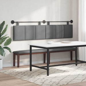 vidaXL Hanging Headboard Dark Grey Fabric