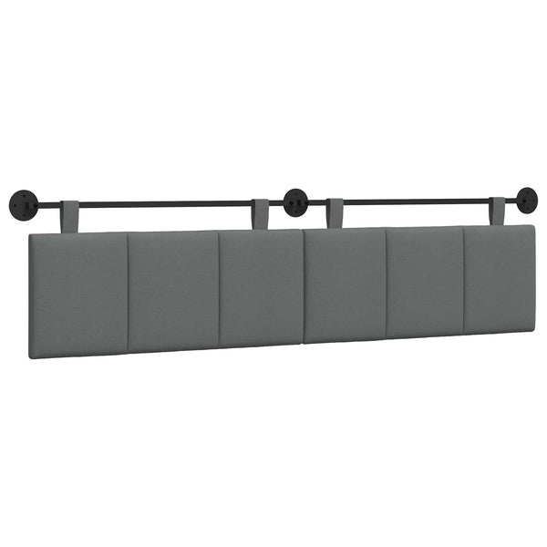 vidaXL Hanging Headboard Dark Grey Fabric