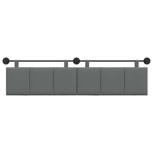 vidaXL Hanging Headboard Dark Grey Fabric