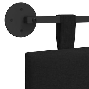 vidaXL Wall-Mounted Headboard Black Fabric