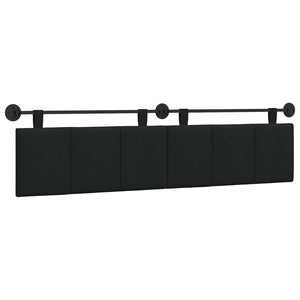 vidaXL Wall-Mounted Headboard Black Fabric