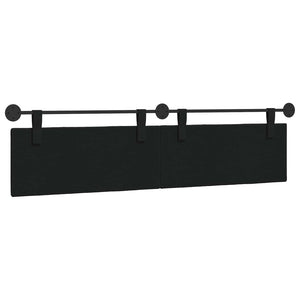 vidaXL Wall-Mounted Headboard Black Fabric