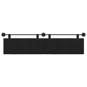 vidaXL Wall-Mounted Headboard Black Fabric