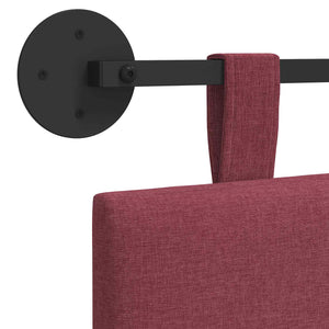 vidaXL Hanging Headboard Wine Red Fabric