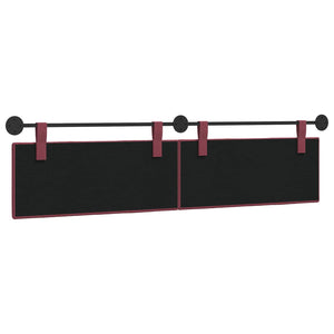 vidaXL Hanging Headboard Wine Red Fabric