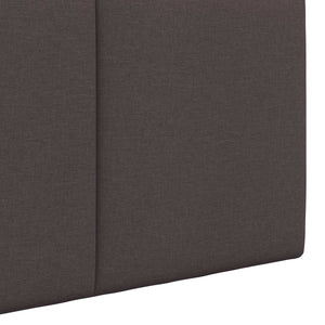 vidaXL Wall-Mounted Headboard Dark Brown Fabric