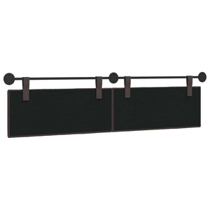 vidaXL Wall-Mounted Headboard Dark Brown Fabric