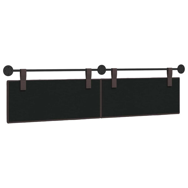 vidaXL Wall-Mounted Headboard Dark Brown Fabric