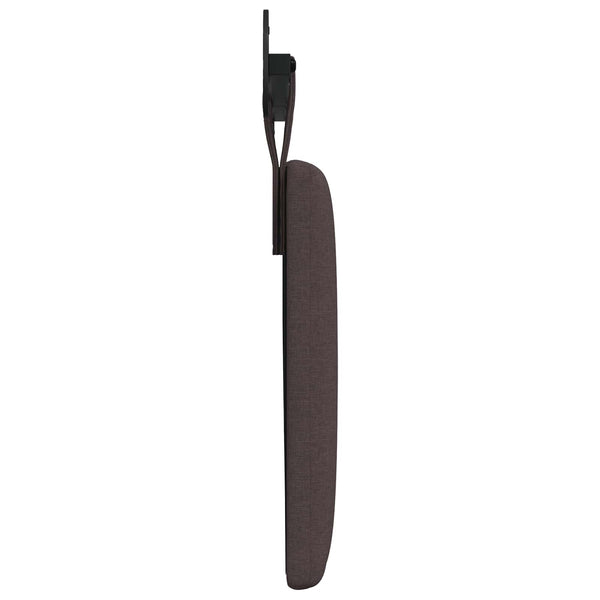 vidaXL Wall-Mounted Headboard Dark Brown Fabric