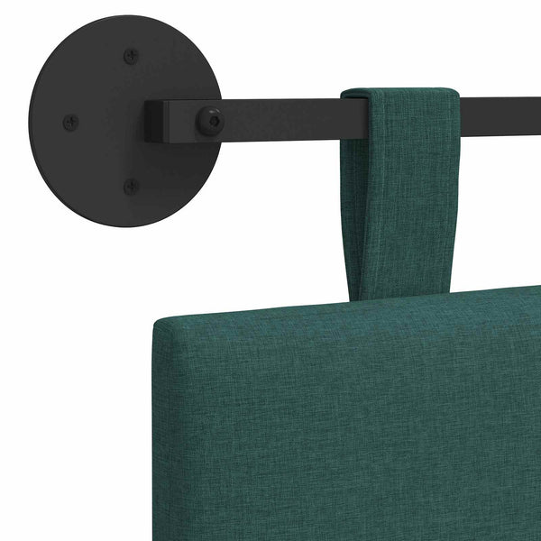 vidaXL Hanging Headboard Dark Green Fabric