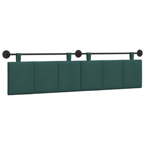 vidaXL Hanging Headboard Dark Green Fabric