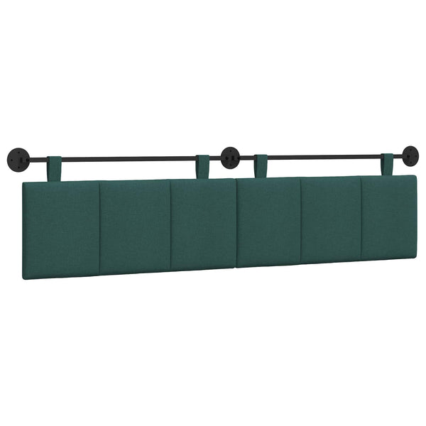 vidaXL Hanging Headboard Dark Green Fabric