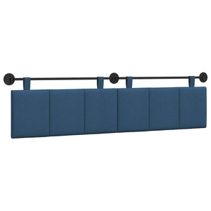 vidaXL Hanging Headboard Blue Fabric