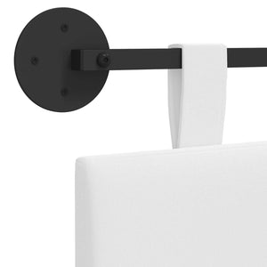 vidaXL Hanging Headboard White Fabric