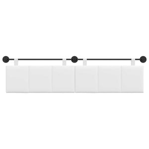 vidaXL Hanging Headboard White Fabric