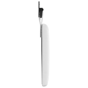 vidaXL Hanging Headboard White Fabric