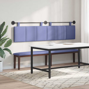 vidaXL Wall-mounted Headboard Denim Blue Fabric