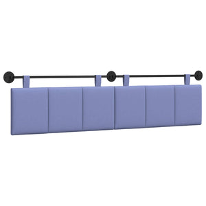vidaXL Wall-mounted Headboard Denim Blue Fabric