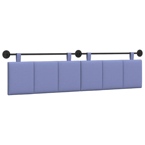 vidaXL Wall-mounted Headboard Denim Blue Fabric