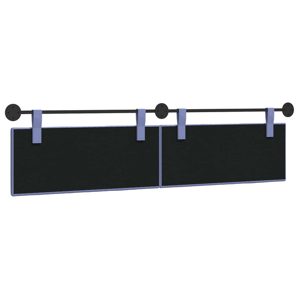vidaXL Wall-mounted Headboard Denim Blue Fabric
