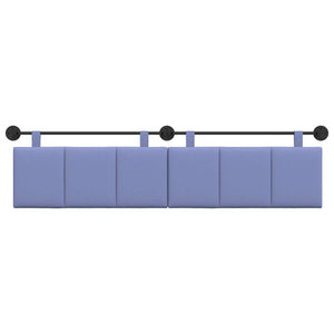 vidaXL Wall-mounted Headboard Denim Blue Fabric