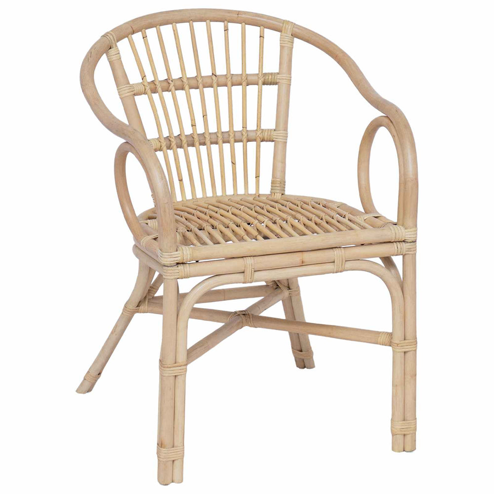 vidaXL Stackable Chair Natural 58 x 60 x 81 cm Rattan