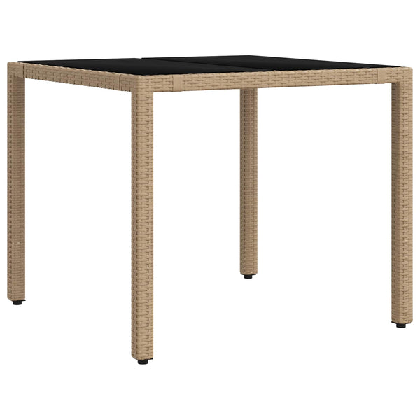 Outdoor Esstisch Set Beige/Cremeweiß 5-teilig