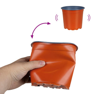 vidaXL Flower Pot 100 pcs Terracotta Ø 15 x 13 cm Plastic